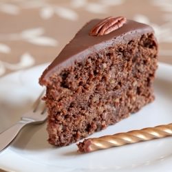 Pecan Nut Fudge Cake