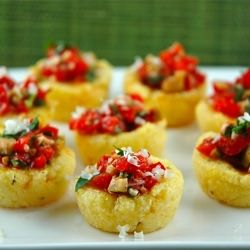 Polenta Cups with Sweet Peppers