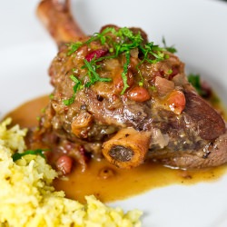 Braised Lamb Shanks with Cranberries