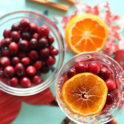Sangria w/Cranberries & Oranges