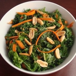 Kale Salad with Spicy Peanut Sauce