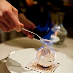 Whiskey Flambe Meringue