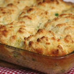 Veggie Pot Pie with Biscuit Topping