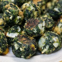 Garlicky Spinach Balls