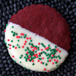 Red Velvet Shortbread Cookies