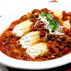 Manicotti in Chorizo Sauce