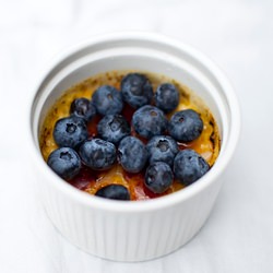 Vanilla Creme Brulee with Berries