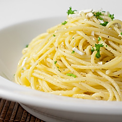 Spaghetti with Butter and Mizithra