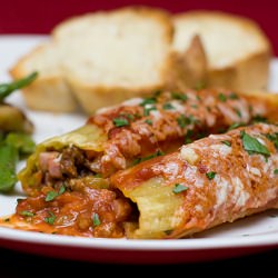 Stuffed Manicotti with Beef