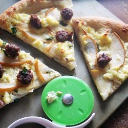 Pear Ricotta Sausage Pizza