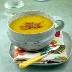 Yellow Bell Pepper & Fava Bean Soup