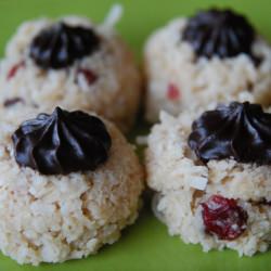 Cranberry Macaroon Thumbprint Cookies