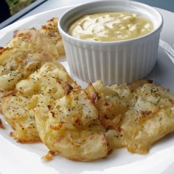 Crash Potatoes with Garlic Aioli