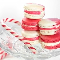 Candy Cane Macarons