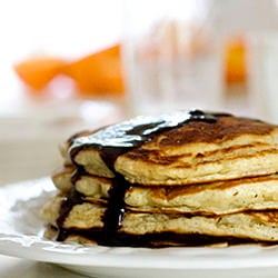Banana Pancakes, Berry Maple Syrup