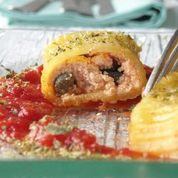 Gigantoni with Puttanesca Filling
