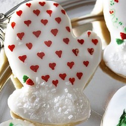 Hand Painted Cookie  Mittens