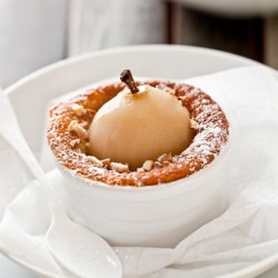 Pear Almond Fallen Souffle Cakes