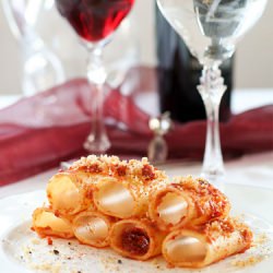 Paccheri ‘nduja e Grue di Cacao
