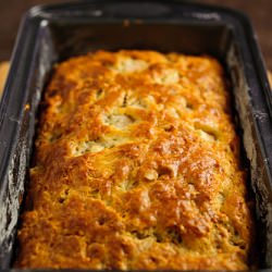 Blue Cheese, Pear and Walnut Cake
