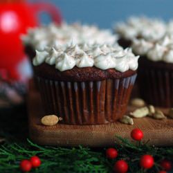 Chocolate Chip Gingerbread Cupcakes