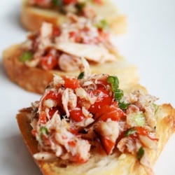 Crab Crostini Appetizer