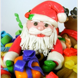 Santa Claus and Reindeer Cake
