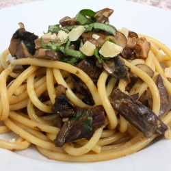 Bucatini with Mushrooms