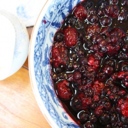 Berry Compote with Fresh Cream