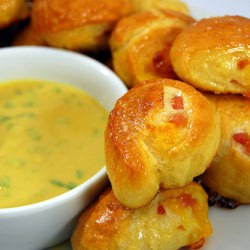 Ham and Cheddar Pretzel Bites