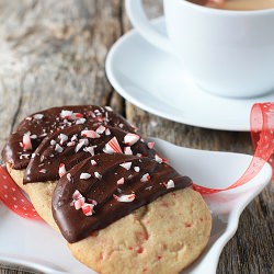 Chocolate Dipped Peppermint Cookies