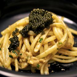 Linguine with Sea Urchin & Caviar