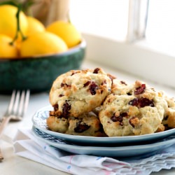 Meyer Lemon and Cranberry Scones