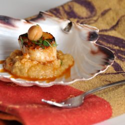 Sea Scallops and Chick Pea Puree