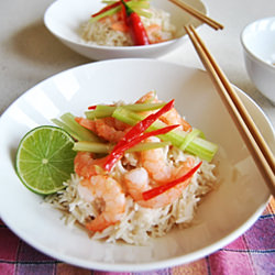 Prawns with Coconut Rice