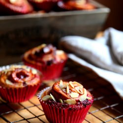 Pink Berry and Almond Swirly Buns