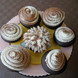Chocolate and Vanilla Bean Swirl Cupcakes