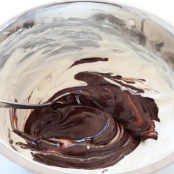 Whipped cream and Chocolate Swirl