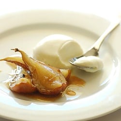 Marscapone Panna Cotta with Pears