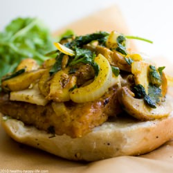 Sunny Mushroom Tempeh Bagel