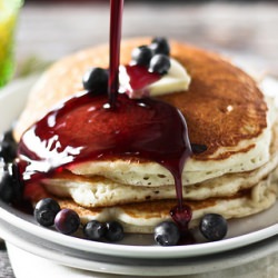 Pancakes Blueberry Maple Syrup