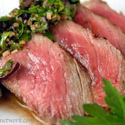 Steak with Kalamata Chimichurri