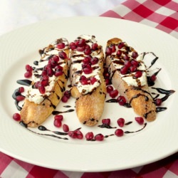 Pomegranate and Goat Cheese Bruschetta