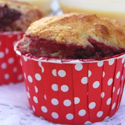 Eggnog Raspberry Muffins