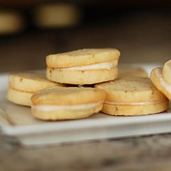 Lime and Coconut Sandwich Cookies