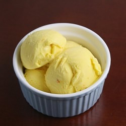 Coconut Ice Cream with Saffron