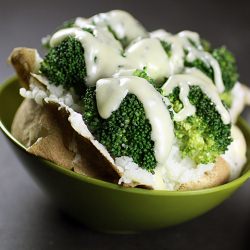 Broccoli Cheddar Baked Potatoes