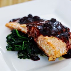 Salmon with Blueberry Sauce