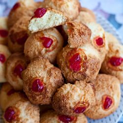 Coconut and Cherry Petit Fours