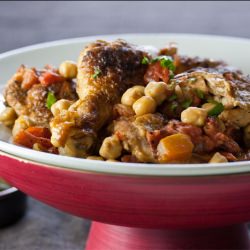 Braised Chicken and Chickpeas